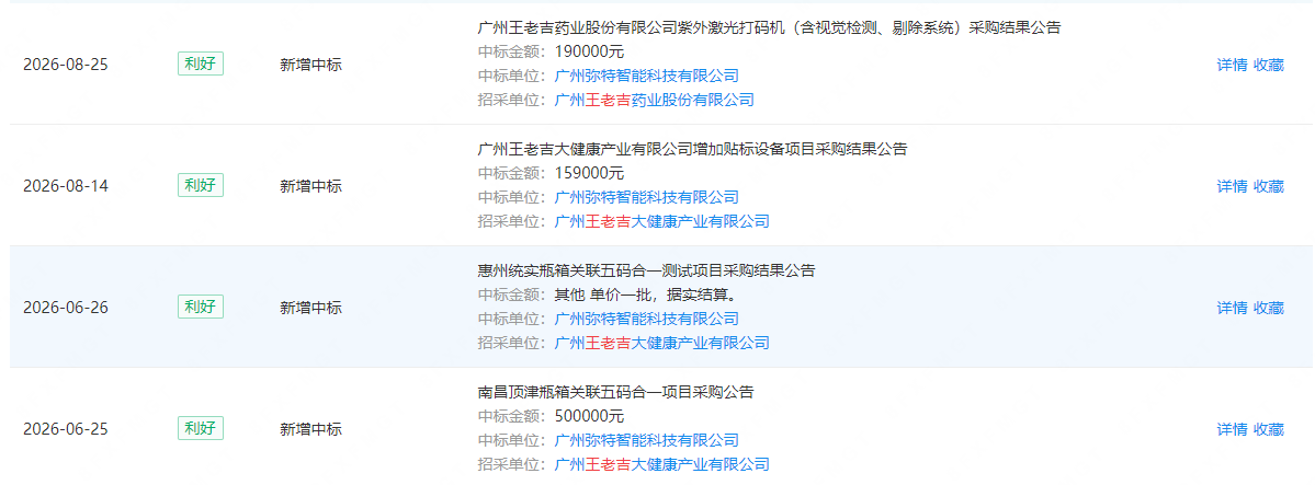 王老吉中标通知